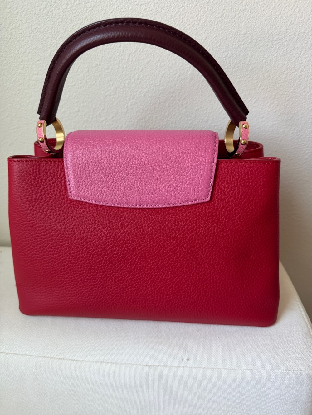 Louis Vuitton Red and Pink Capucines MM - Picture 3 of 6